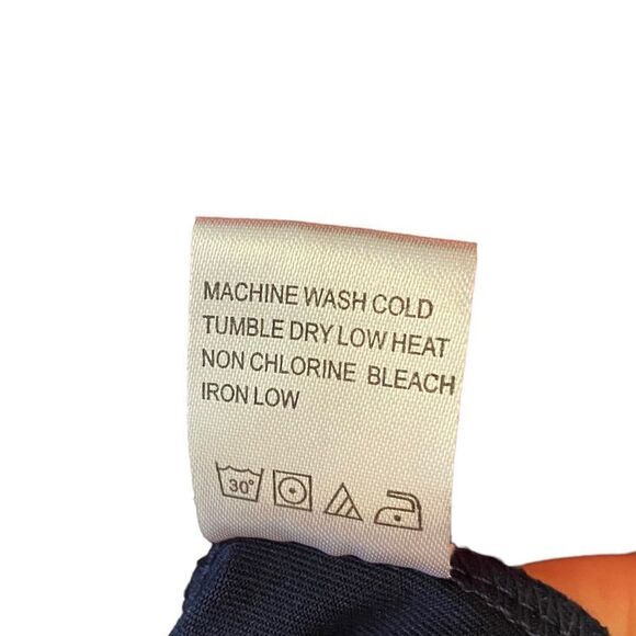 Tail Sz S Navy Blue Orange Colorblock Athletic Golf Pickleball Tennis Tank Top - Picture 5 of 5